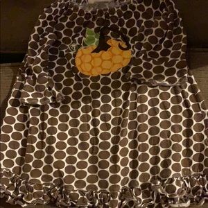 Boutique Thanksgiving Dress. Size 9 months.